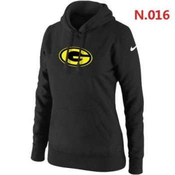 Green Bay Packers Women's Nike Club Rewind Pullover Hoodie ?C Black 2