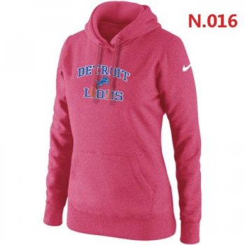 Detroit Lions Women's Nike Heart & Soul Pullover Hoodie Pink