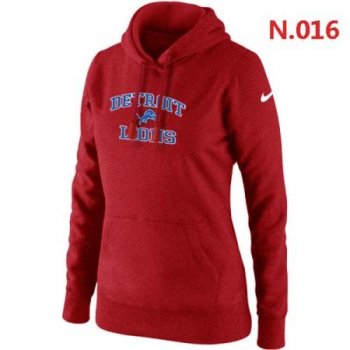 Detroit Lions Women's Nike Heart & Soul Pullover Hoodie Red