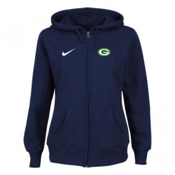 Green Bay Packers Ladies Tailgater Full Zip Hoodie - Blue