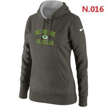 Green Bay Packers Women's Nike Heart & Soul Pullover Hoodie Dark grey