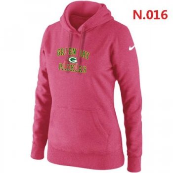 Green Bay Packers Women's Nike Heart & Soul Pullover Hoodie Pink