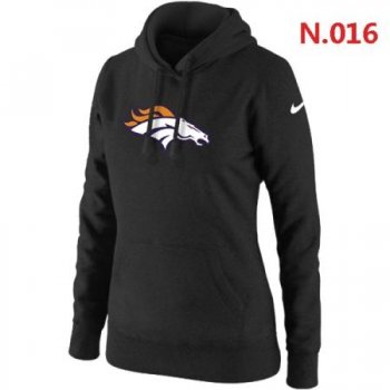 Denver Broncos Women's Nike Club Rewind Pullover Hoodie ?C Black