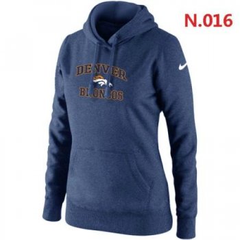 Denver Broncos Women's Nike Heart & Soul Pullover Hoodie Dark blue