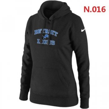 Detroit Lions Women's Nike Heart & Soul Pullover Hoodie Black