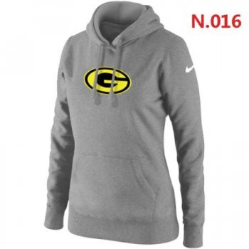 Green Bay Packers Women's Nike Club Rewind Pullover Hoodie ?C Light grey 2