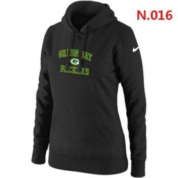 Green Bay Packers Women's Nike Heart & Soul Pullover Hoodie Black