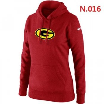 Green Bay Packers Women's Nike Club Rewind Pullover Hoodie ?C Red 5