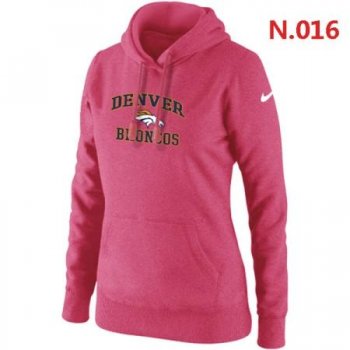 Denver Broncos Women's Nike Heart & Soul Pullover Hoodie Pink