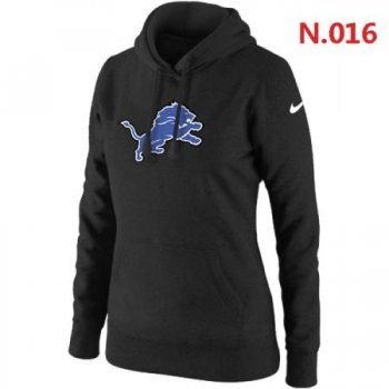 Detroit Lions Women's Nike Club Rewind Pullover Hoodie ?C Black