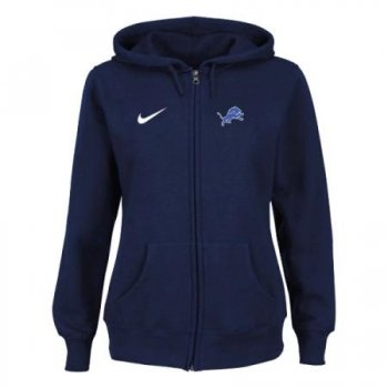 Detroit Lions Ladies Tailgater Full Zip Hoodie - Blue