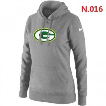 Green Bay Packers Women's Nike Club Rewind Pullover Hoodie ?C Light grey