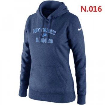 Detroit Lions Women's Nike Heart & Soul Pullover Hoodie Dark blue