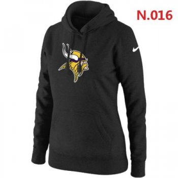 Minnesota Vikings Women's Nike Club Rewind Pullover Hoodie ?C Black