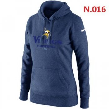 Minnesota Vikings Women's Nike Critical Victory Pullover Hoodie Dark blue