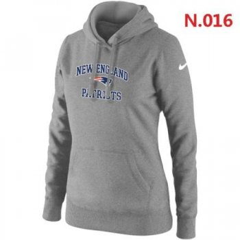 New England Patriots Women's Nike Heart & Soul Pullover Hoodie Light grey