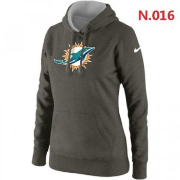 Miami Dolphins Women's Nike Club Rewind Pullover Hoodie ?C Dark grey