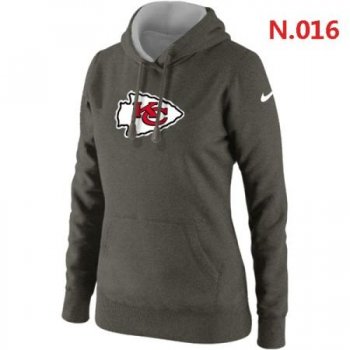 Kansas City Chiefs Women's Nike Club Rewind Pullover Hoodie ?C Dark grey