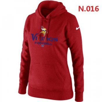 Minnesota Vikings Women's Nike Critical Victory Pullover Hoodie Red