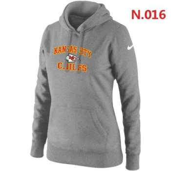 Kansas City Chiefs Women's Nike Heart & Soul Pullover Hoodie Light grey