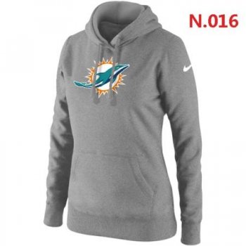 Miami Dolphins Women's Nike Club Rewind Pullover Hoodie ?C Light grey