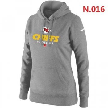 Kansas City Chiefs Women's Nike Critical Victory Pullover Hoodie Light grey