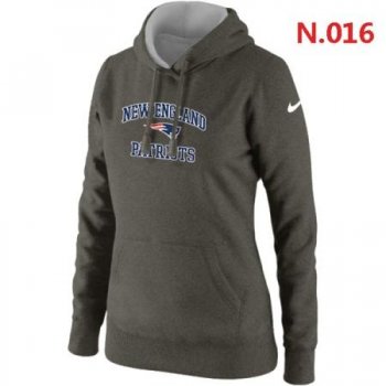 New England Patriots Women's Nike Heart & Soul Pullover Hoodie Dark grey