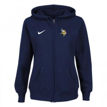 Minnesota Vikings Ladies Tailgater Full Zip Hoodie - Blue