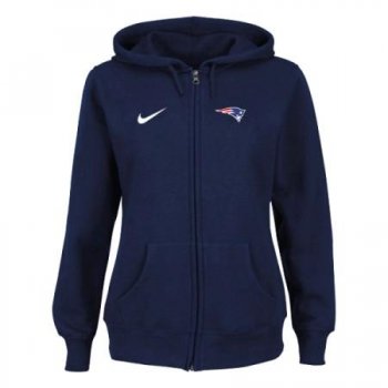 New England Patriots Ladies Tailgater Full Zip Hoodie - Blue