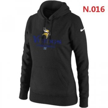 Minnesota Vikings Women's Nike Critical Victory Pullover Hoodie Black