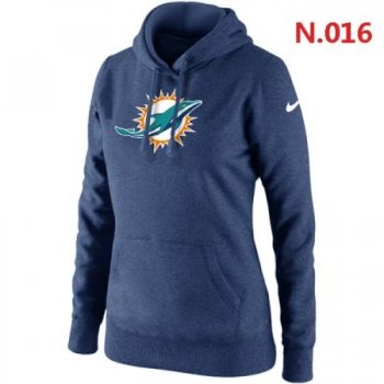 Miami Dolphins Women's Nike Club Rewind Pullover Hoodie ?C Dark blue