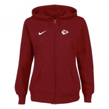 Kansas City Chiefs Ladies Tailgater Full Zip Hoodie - Red