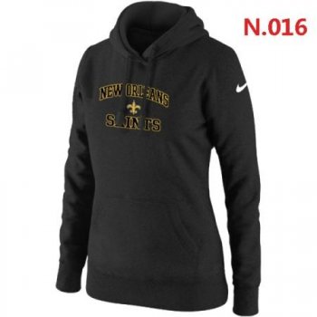 New Orleans Saints Women's Nike Heart & Soul Pullover Hoodie Black