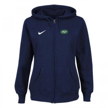 New York Jets Ladies Tailgater Full Zip Hoodie - Blue