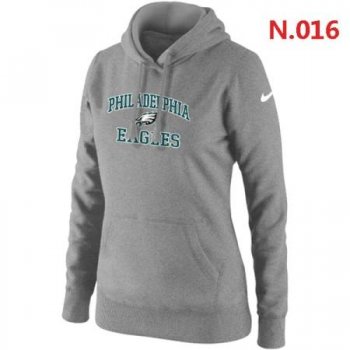 Philadelphia Eagles Women's Nike Heart & Soul Pullover Hoodie Light grey