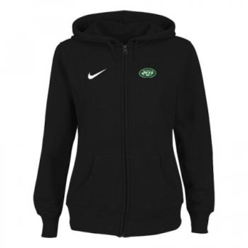 New York Jets Ladies Tailgater Full Zip Hoodie - Black