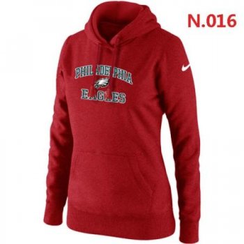 Philadelphia Eagles Women's Nike Heart & Soul Pullover Hoodie Red