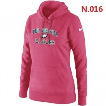 Philadelphia Eagles Women's Nike Heart & Soul Pullover Hoodie Pink