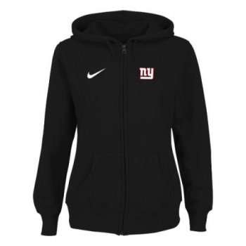 New York Giants Ladies Tailgater Full Zip Hoodie - Black