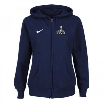 NFL Super Bowl XLVIII Ladies Tailgater Full Zip Hoodie - Blue