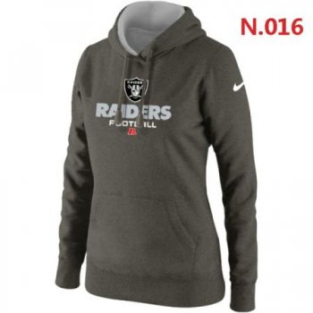 Oakland Raiders Women's Nike Critical Victory Pullover Hoodie Dark grey