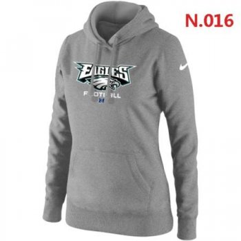 Philadelphia Eagles Women's Nike Critical Victory Pullover Hoodie Light grey