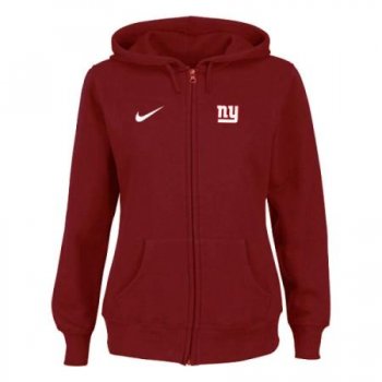 New York Giants Ladies Tailgater Full Zip Hoodie - Red