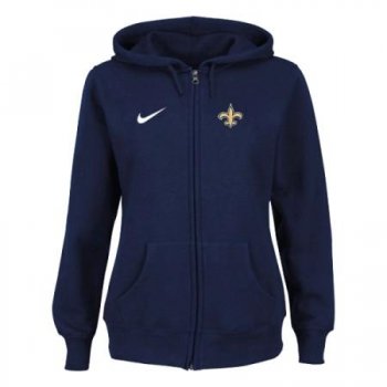 New Orleans Saints Ladies Tailgater Full Zip Hoodie - Blue