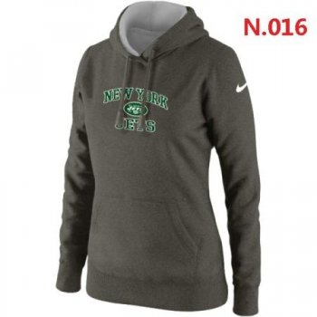 New York Jets Women's Nike Heart & Soul Pullover Hoodie Dark grey