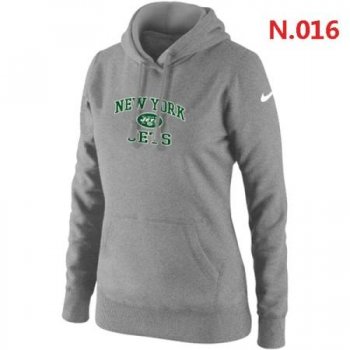 New York Jets Women's Nike Heart & Soul Pullover Hoodie Light grey