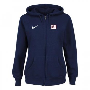 New York Giants Ladies Tailgater Full Zip Hoodie - Blue