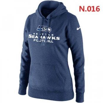 Seattle Seahawks Women's Nike Critical Victory Pullover Hoodie Dark blue