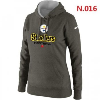 Pittsburgh Steelers Women's Nike Critical Victory Pullover Hoodie Dark grey