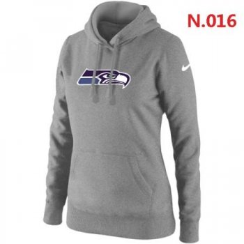 Seattle Seahawks Women's Nike Club Rewind Pullover Hoodie ?C Light grey